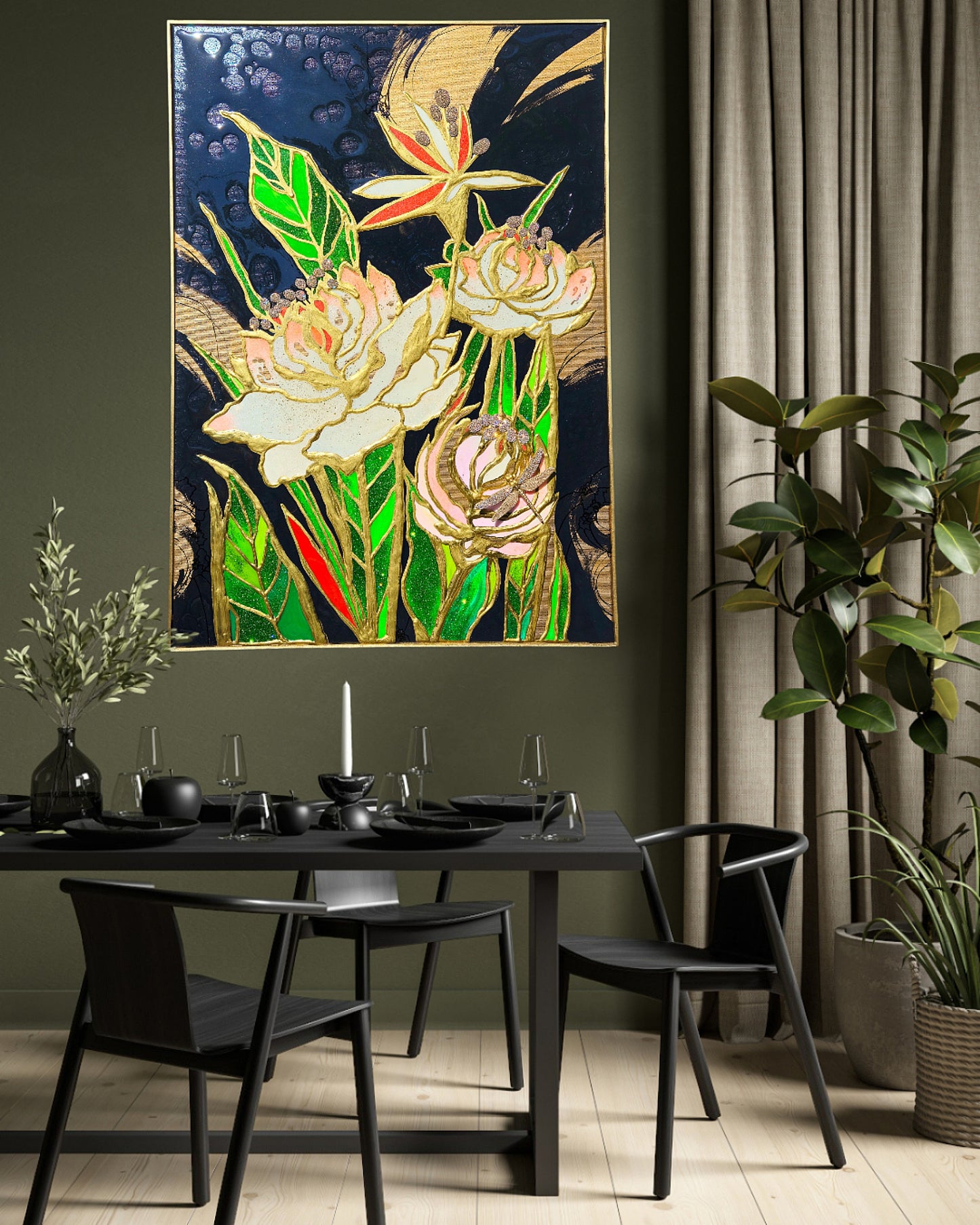 Tablou luxury din rășină epoxidică " Dragonfly"