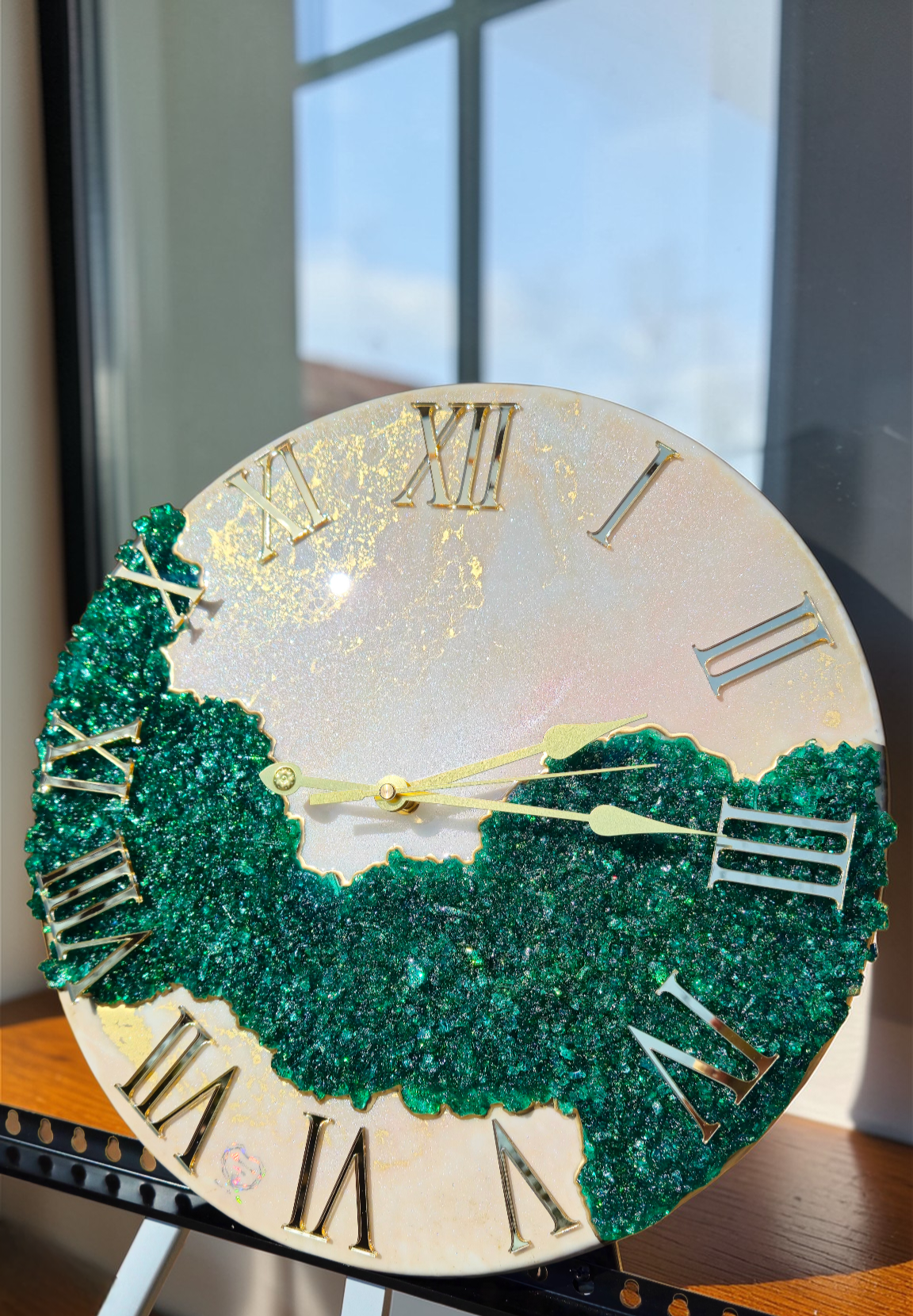 Ceas din rasina epoxidica luxury EMERALD